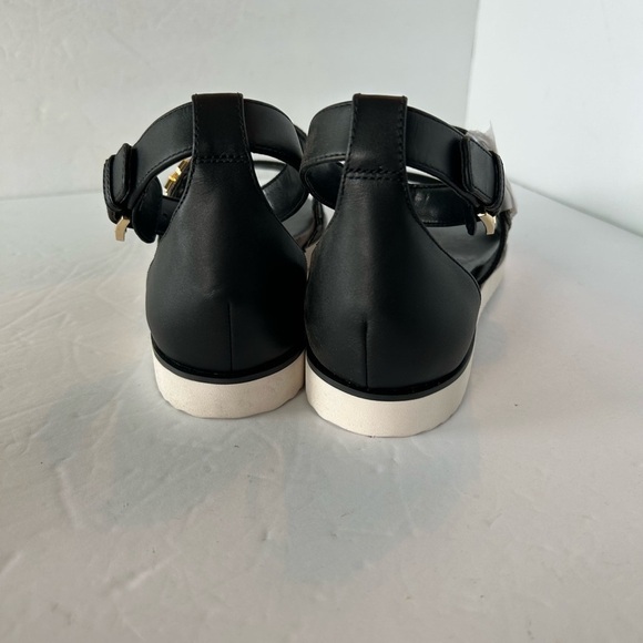 Michael Kors NIB Sidney Ankle Strap Sandal Brown-Black Leather - Picture 6 of 10